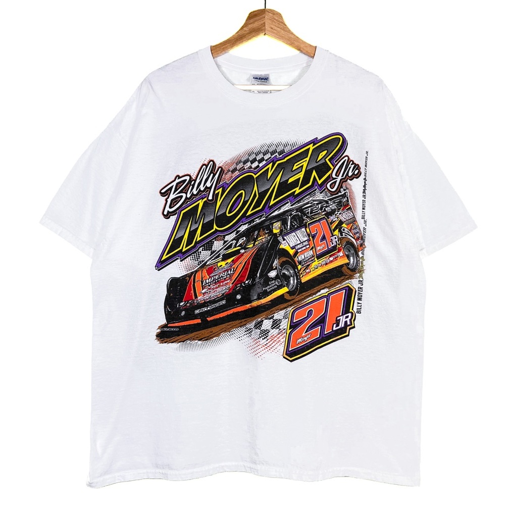 Vintage Mens Early 2000s Billy Moyer Jr Racing Shirt!